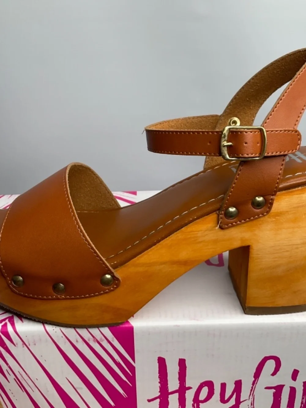 HeyGirl by Corkys Country Club Wood platform Sandal